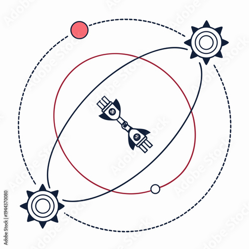 Dual Rocket Orbit rockets space trajectory