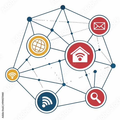 Smart home network house email globe