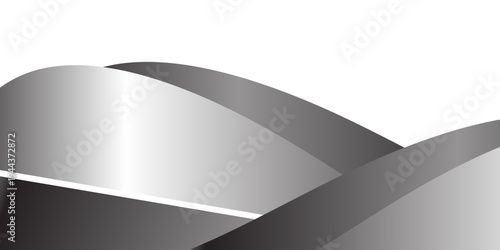 Abstract Metallic Silver Wave Background with Elegant Chrome Gradients