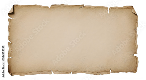 aged and torn piece of paper with jagged edges and brown stains