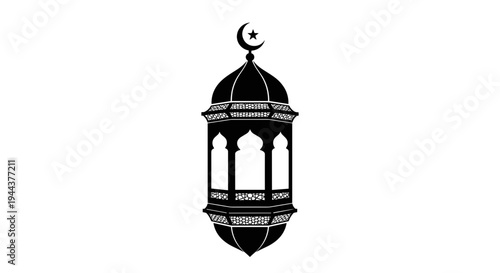 Islamic Mosque Dome Architectural Illustration.