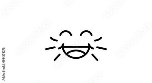 Laughing Face Emoji Icon, Joyful Expression, Happiness, Fun, Positive Emotion