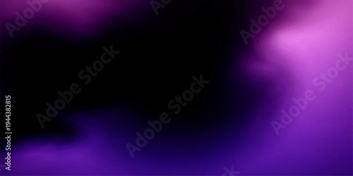 Abstract purple smoky background with glowing light patterns