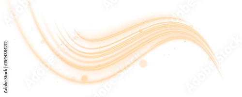 Yellow light streaks twist across a transparent PNG. Glowing motion trails create dynamic futuristic effects. Ideal for technology visuals.