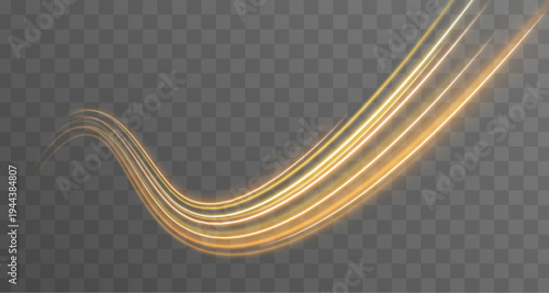 Neon light arcs twist dynamically over a dark background. Motion trails convey high-speed energy and futuristic vibes. Perfect for cyberpunk city designs.