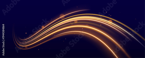 Glittering gold spirals rotate and shine on a dark background. Particle effects emphasize motion, energy, and magic. Perfect for abstract or futuristic designs.