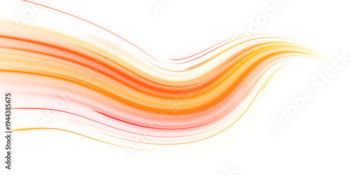Glowing orange and red streaks form dynamic curves on a PNG. Abstract motion trails flow along neon lines, conveying futuristic energy. Ideal for high-tech backgrounds and banners.