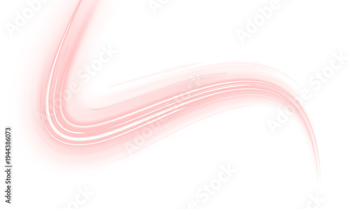 Red neon arcs curve dynamically on a PNG space. Glowing motion trails and particle dust enhance futuristic energy and speed perception. Perfect for tech designs.
