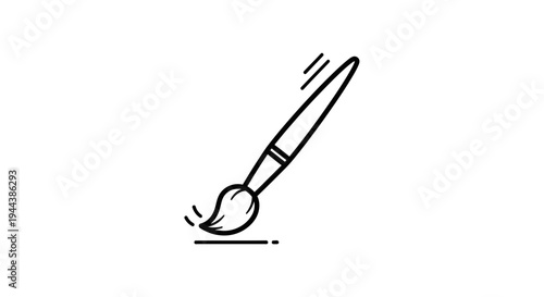Artist Paintbrush Drawing Line Art Icon Symbol