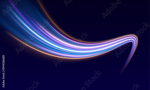 Neon energy trails form a luminous spiral expanding outward into space. Small sparks shimmer along the glowing curve.