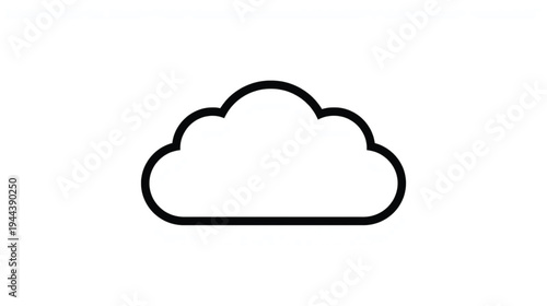 A blue cloud computing icon vector illustration featuring a digital network server symbol for modern web technology and data communication concepts