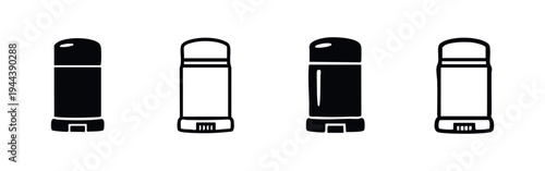 Deodorant Stick and Antiperspirant Icons Set