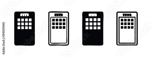 Remote Control or Keypad Icons, Digital Input Device Vector Set, Home Automation Interface Symbols