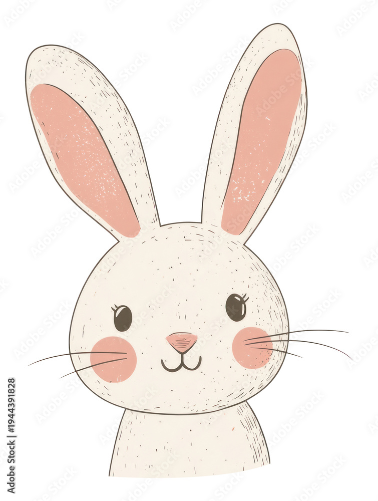 Obraz premium PNG Cute bunny art illustration children.