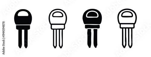Soil Moisture Meter Icons Set, Plant Water Sensor Symbols, Gardening Tool Illustration in Black and White