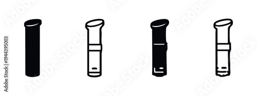 Digital Thermometer or Pregnancy Test Icons, Medical Testing Device Symbols, Health and Wellness Illustration
