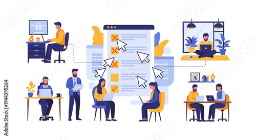 User Interaction with Online Forms: Collective Decision Making, Survey, Voting, and Task Management