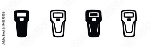 Cinnamon Roll or Swirl Pastry Icon Set - Baked Goods Outline and Silhouette Vector Collection