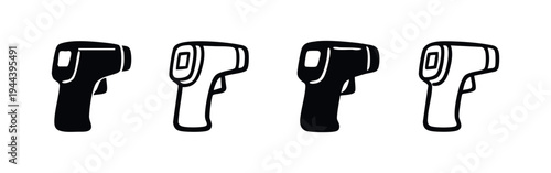 Cracker or Biscuit Icon Set - Square Baked Snack Outline and Silhouette Vector Collection