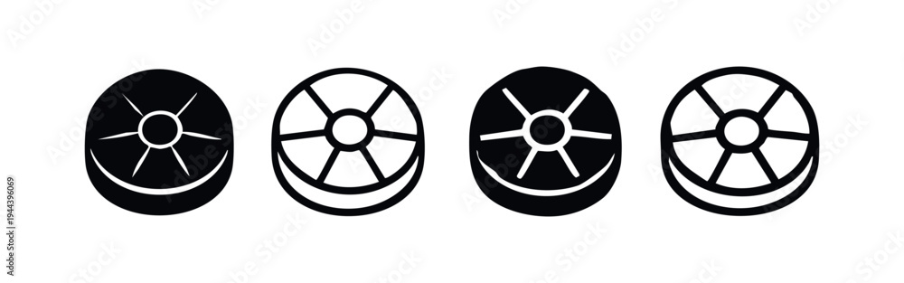 Obraz premium Hand-Drawn Battery Icons Set for Power and Energy Indicators