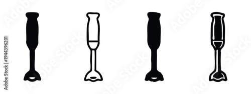 Modern Immersion Blender Kitchen Tool Icons