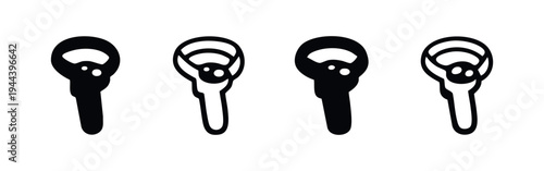 Modern Bottle Opener Icon Set. Stylish Beer and Soda Cap Remover Symbols. Contemporary Bar and Kitchen Accessories.