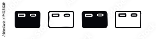 Smart Speaker Assistant Device Icons Set. Home Automation Technology for Voice Control.