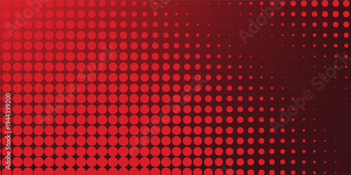 Red gradient with halftone abstract background for backdrop or presentation