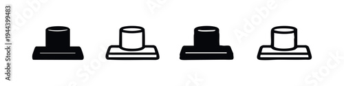 Coffee Tamper Icon Set | Barista Tool for Espresso Preparation Vector