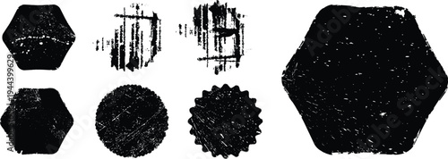 Grunge post Stamps Collection, Circles. Banners, Insignias , Logos, Icons, Labels and Badges Set . vector distress textures.blank shapes.

