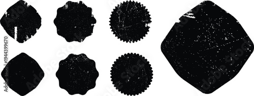 Grunge post Stamps Collection, Circles. Banners, Insignias , Logos, Icons, Labels and Badges Set . vector distress textures.blank shapes.
