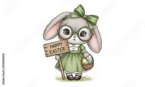 easter bunny with a easter egg