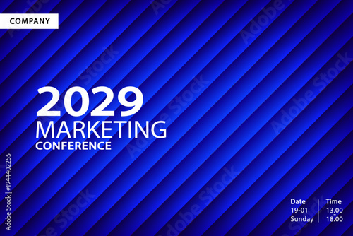 Elegant blue diagonal lines abstract vector background. High-quality professional design for business conferences, corporate marketing seminars, and digital technology promotion.