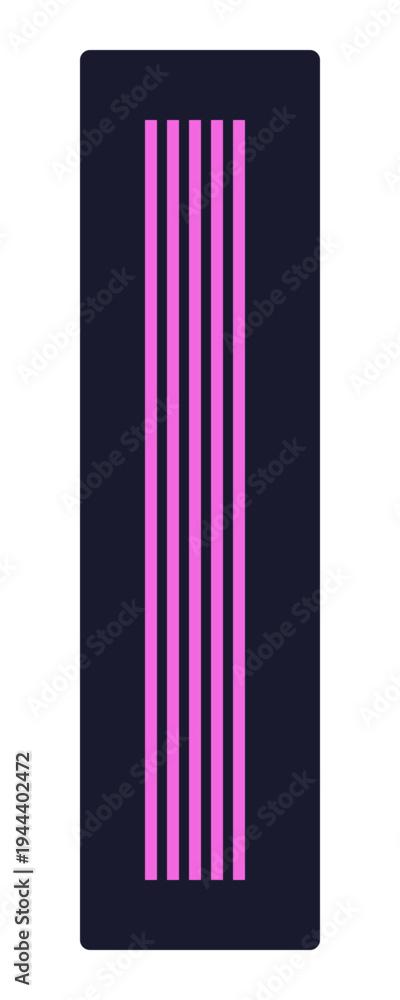 Obraz premium A seamless vector illustration of a colorful barcode and QR code pattern featuring retro rainbow stripes and vertical purple lines on a white textured art backdrop