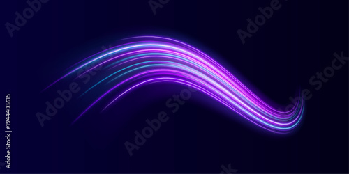 Dynamic lines of pink, purple, and blue create energetic patterns. Motion blur adds depth and speed sensation. Ideal for neon city or AI data visuals.