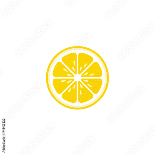 Yellow Lemon Citrus Fruit Slice.