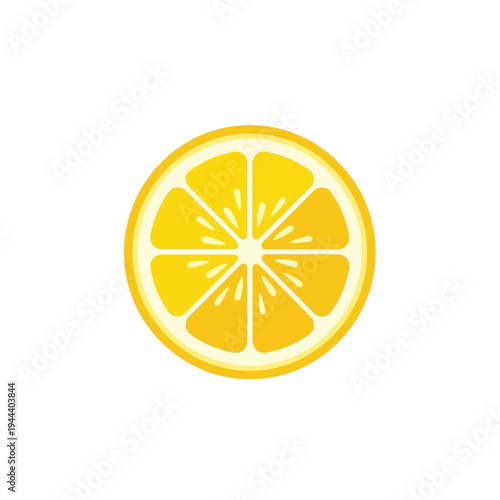 Lemon Slice Citrus Fruit Segment.