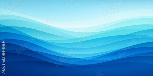 Oceanic Abstract: An abstract artwork captures the essence of the ocean, using flowing layers of various shades of blue to evoke the serene depths and movement of water.