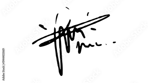 Minimalist Professional Signature Handwriting Illustration with Fluid Cursive Lines for Personal Branding.