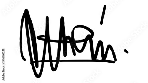 Artistic Professional Signature Handwriting Illustration with Unique Ink Strokes for Business Branding.