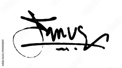Modern Professional Signature Handwriting Illustration with Clean Lines for Business Identity and Branding.