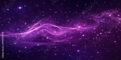 Celestial Purple Nebula: A mesmerizing cosmic scene reveals a breathtaking purple nebula adorned with countless stars, shimmering with ethereal beauty and evoking a sense of wonder.