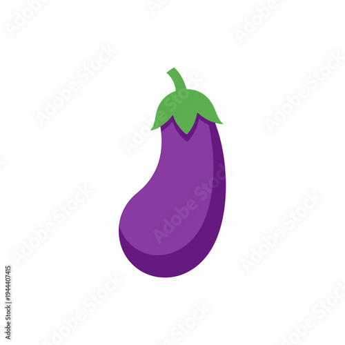 Purple Eggplant Vegetable Illustration.