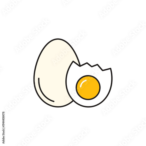 Fried egg with runny yolk inside.