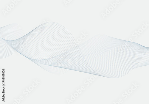 Vector abstract wavy lines, smoothly flowing, dynamic gradient, for the concept of modernity, innovation, technology, digital technology, science, music.