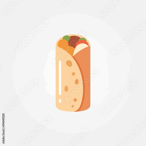 Tortilla wrapped around savory fillings.