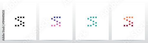 Half Circle Cut Out Letter Initial Alphabet Logo Design S