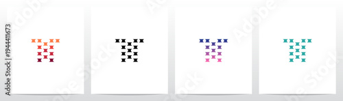 Half Circle Cut Out Letter Initial Alphabet Logo Design T