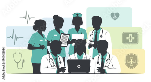 Medical professionals collaborating on patient care.