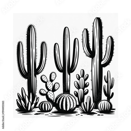 Malaga skyline silhouette with harbor elements and textual branding